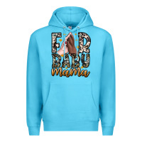 Ocean Blue Fur Baby Mama Premium Hoodie - CowhideDigitalArt