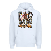 White Fur Baby Mama Premium Hoodie - CowhideDigitalArt