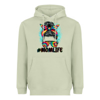 Matcha tie dye momlife messy bun Heavyweight Hoodie - BarkalooDesign