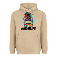 Mushroom tie dye momlife messy bun Heavyweight Hoodie - BarkalooDesign