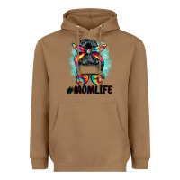 Toasted Coconut tie dye momlife messy bun Heavyweight Hoodie - BarkalooDesign