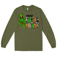 Army Green St. Patrick's Mister shenanigans Long Sleeve Tee - OliviaCreatesArt
