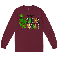 Burgundy St. Patrick's Mister shenanigans Long Sleeve Tee - OliviaCreatesArt