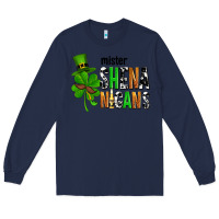 Navy St. Patrick's Mister shenanigans Long Sleeve Tee - OliviaCreatesArt