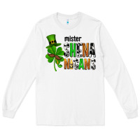 White St. Patrick's Mister shenanigans Long Sleeve Tee - OliviaCreatesArt