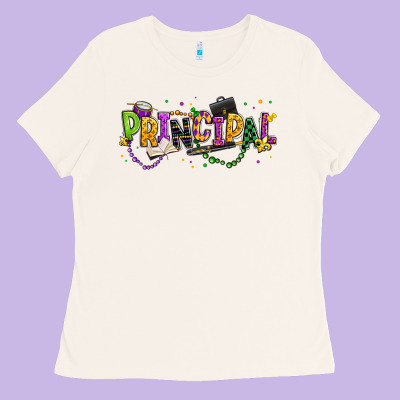 Mardi Gras Principal Ladies Tee Designed By Texasbilliewilder