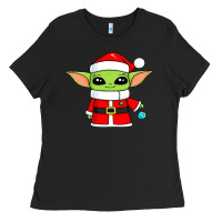 Baby Yoda Christmas Santa Claus Ladies Tee | Teevron