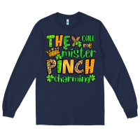 Navy St. Patrick's They call me mister pinch charming Long Sleeve Tee - OliviaCreatesArt