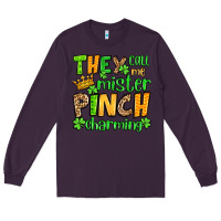 Plum St. Patrick's They call me mister pinch charming Long Sleeve Tee - OliviaCreatesArt