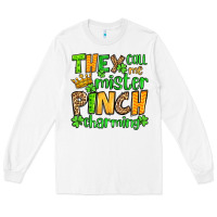 White St. Patrick's They call me mister pinch charming Long Sleeve Tee - OliviaCreatesArt