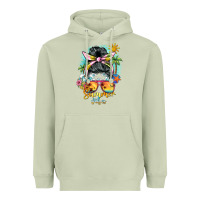 Matcha summer vibes messy bun Heavyweight Hoodie - BarkalooDesign