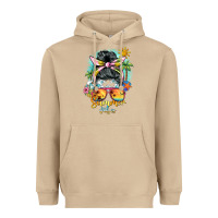 Mushroom summer vibes messy bun Heavyweight Hoodie - BarkalooDesign