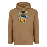 Toasted Coconut summer vibes messy bun Heavyweight Hoodie - BarkalooDesign