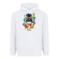 White summer vibes messy bun Heavyweight Hoodie - BarkalooDesign