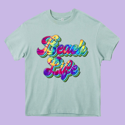 Beach Life Heavy Core Tee Designed By Jahusdesignshop
