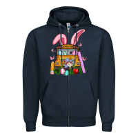 Navy school bus easter Zipper Hoodie - Artiststas