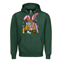 Sports Green school bus easter Zipper Hoodie - Artiststas