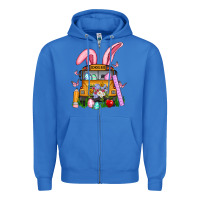 True Royal school bus easter Zipper Hoodie - Artiststas