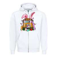 White school bus easter Zipper Hoodie - Artiststas
