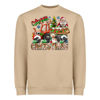 Mushroom Merry Christmas  tractor Heavyweight Sweatshirt - CowhideDigitalArt