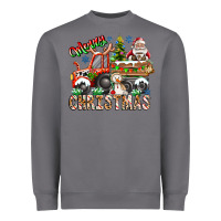 Storm Merry Christmas  tractor Heavyweight Sweatshirt - CowhideDigitalArt