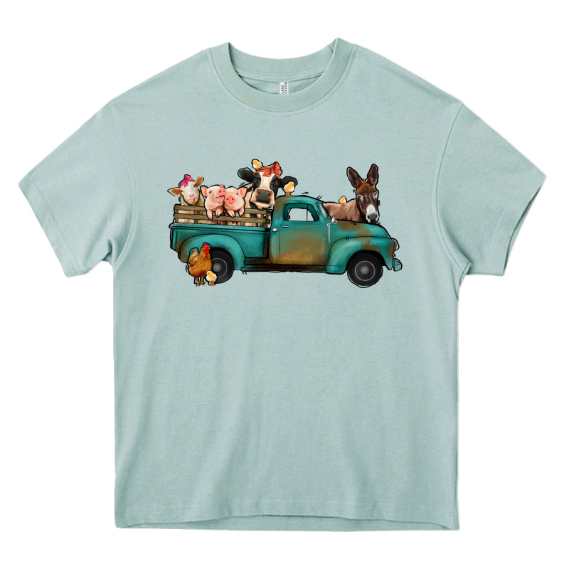 Farm Animals Truck Heavy Core Tee by Bettercallsaul | Teevron