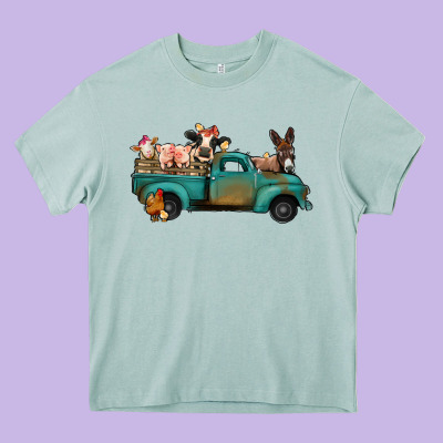 Farm Animals Truck Heavy Core Tee Designed By Bettercallsaul