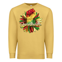 Antique Gold juneteenth fist sunflower Premium Sweatshirt - BarkalooDesign