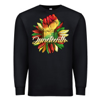 Black juneteenth fist sunflower Premium Sweatshirt - BarkalooDesign