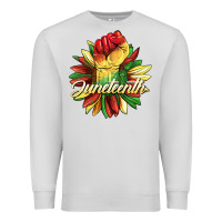 Dove Grey juneteenth fist sunflower Premium Sweatshirt - BarkalooDesign