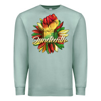 Seafoam juneteenth fist sunflower Premium Sweatshirt - BarkalooDesign