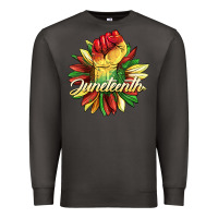 Smoke juneteenth fist sunflower Premium Sweatshirt - BarkalooDesign