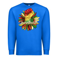True Royal juneteenth fist sunflower Premium Sweatshirt - BarkalooDesign