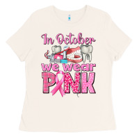 Bone in october we wear pink breast cancer awareness Ladies Tee - texasbilliewilder