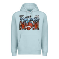 Blue Mist Football Mom Premium Hoodie - CowhideDigitalArt