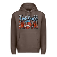 Coffee Football Mom Premium Hoodie - CowhideDigitalArt