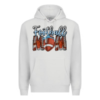 Dove Grey Football Mom Premium Hoodie - CowhideDigitalArt