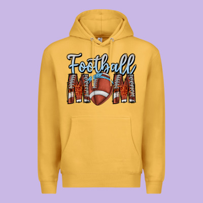 Football Mom Premium Hoodie Designed By Cowhidedigitalart
