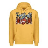 Mustard Football Mom Premium Hoodie - CowhideDigitalArt