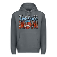 Rock Football Mom Premium Hoodie - CowhideDigitalArt