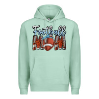 Seafoam Football Mom Premium Hoodie - CowhideDigitalArt