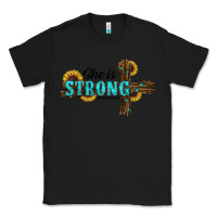 Black She Is Strong Western Cross Classic Tee - RanaPortraitStore