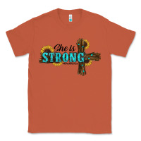 Copper She Is Strong Western Cross Classic Tee - RanaPortraitStore
