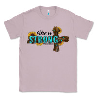 Lilac She Is Strong Western Cross Classic Tee - RanaPortraitStore
