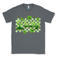 Charcoal Heather checkered lucky Classic Tee - Artiststas