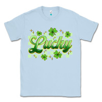 Dusty Blue checkered lucky Classic Tee - Artiststas