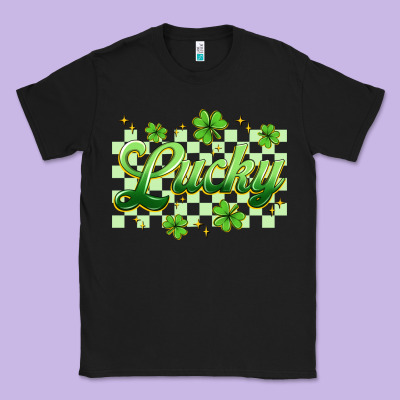 Checkered Lucky Classic Tee Designed By Artiststas