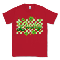 Red checkered lucky Classic Tee - Artiststas