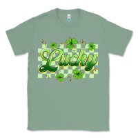 Sage checkered lucky Classic Tee - Artiststas