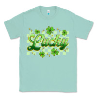 Seafoam checkered lucky Classic Tee - Artiststas